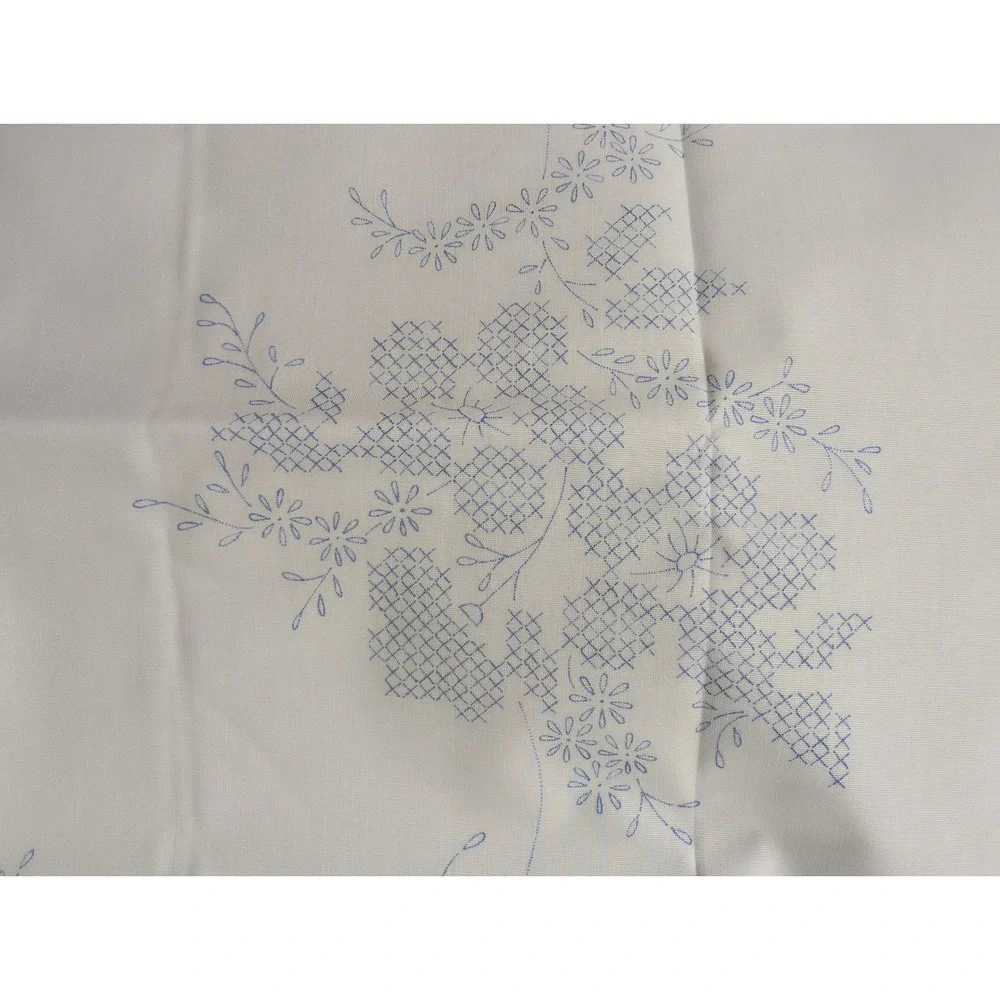 Vtg Wild Rose Tobin? Floral DIY‎ Embroidery Pillowcase Set Scalloped Edge White